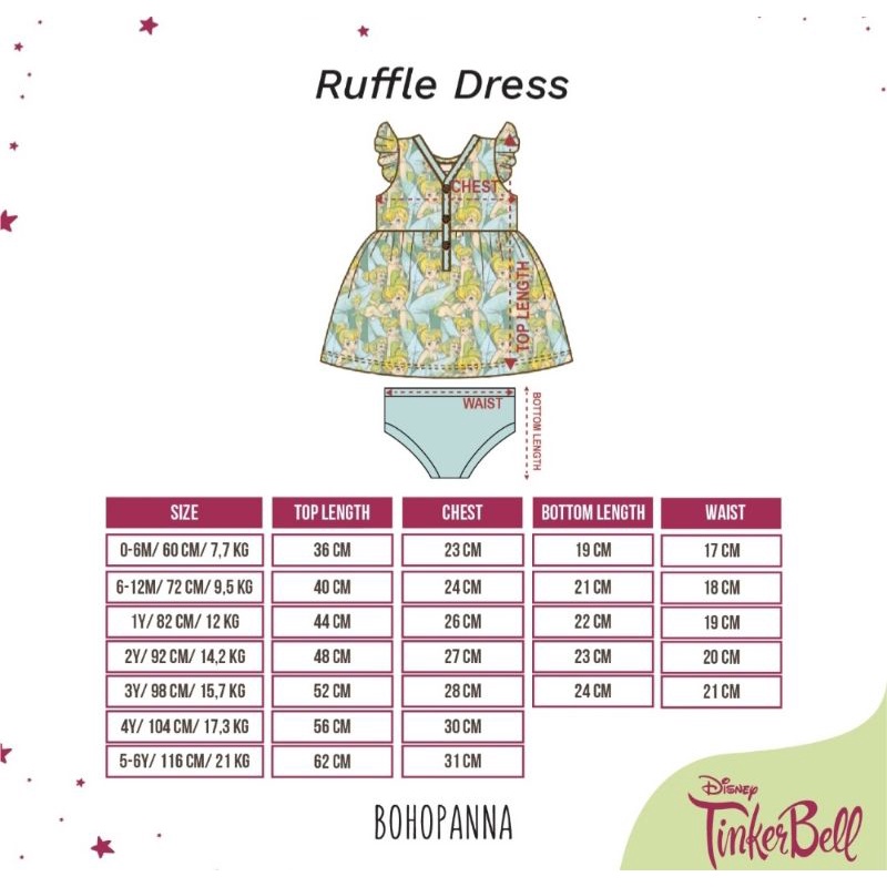 Ruffle Dress Disney Bohopanna B21