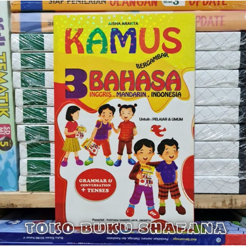 Buku Kamus Bergambar Tiga ( 3 ) Bahasa Inggris Mandarin Indonesia