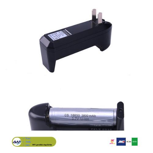 Alat Charger Listrik Batu Baterai 18650 lithium battery 1 slot Best Seller