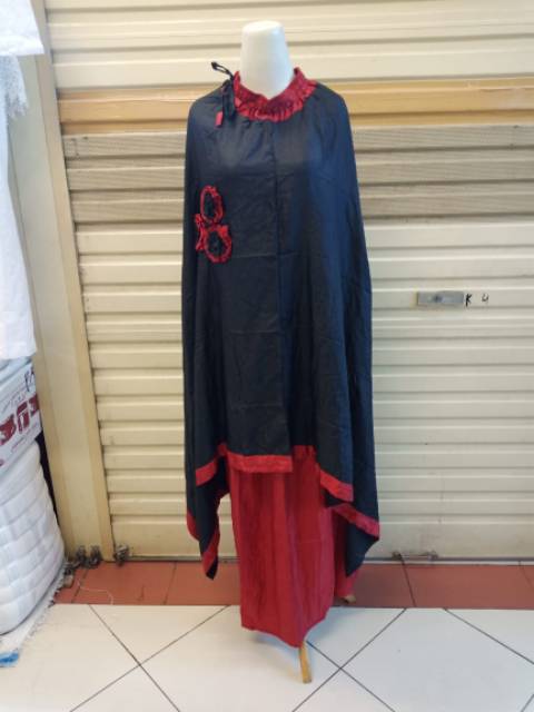 MUKENA PONCO ATAS BAWAH PREMIUM  MERAH  O3