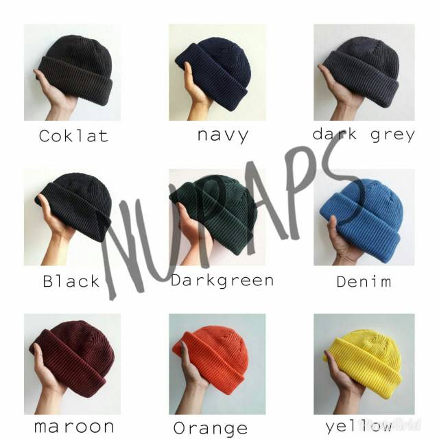 QUALITY DISTRO Topi kupluk,short beanie hat skate series beani polos model pendekkupluk rajut dewasa