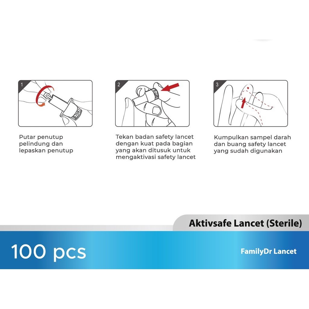 FAMILYDR AKTIVSAFE LANCET STERILE 100PCS