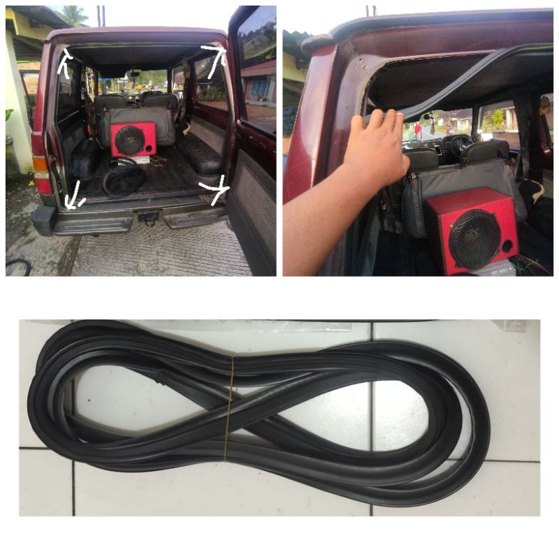 karet pintu belakang Daihatsu FEROZA. TAFT