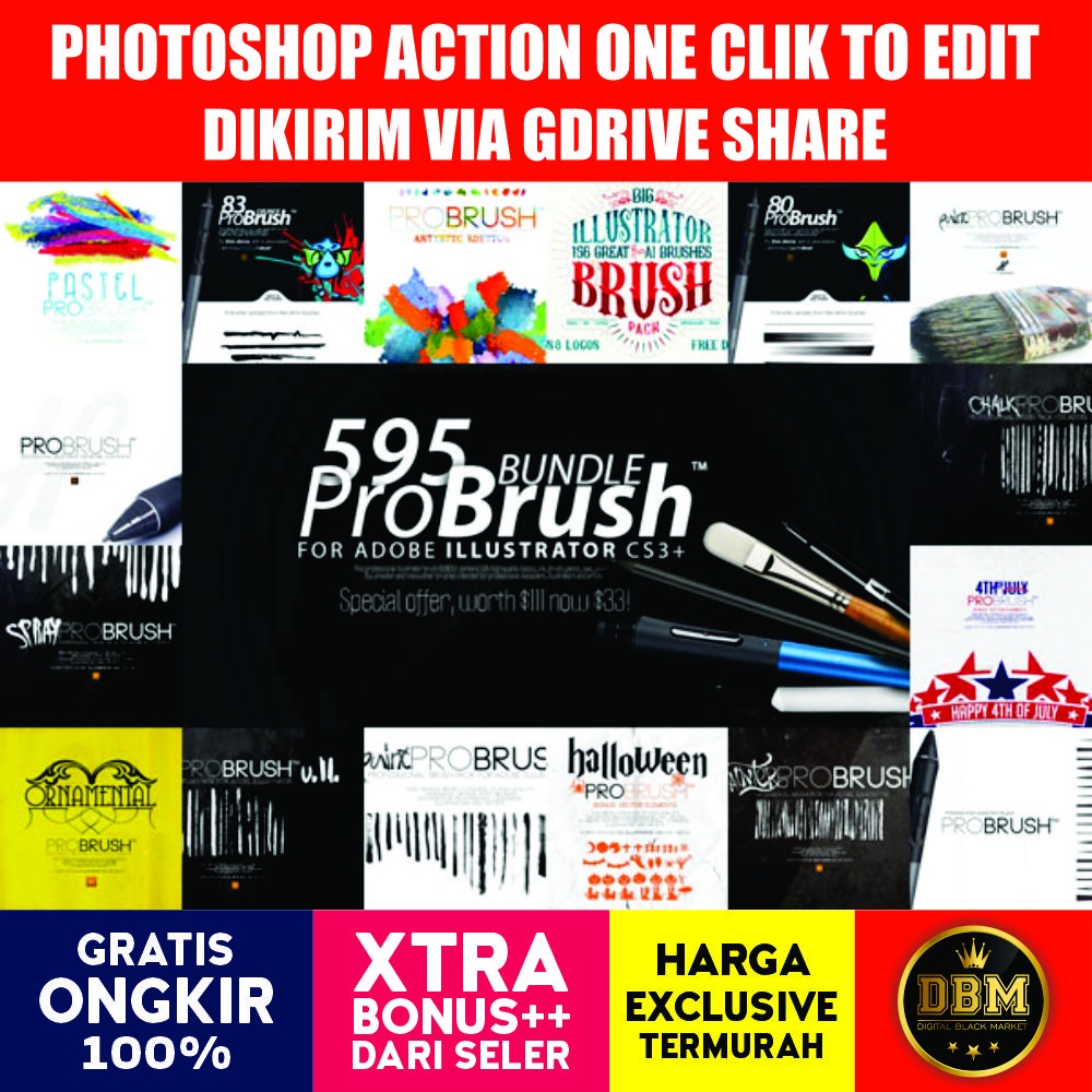 595 Probrush Bundle - Photoshop &amp; Illustrator