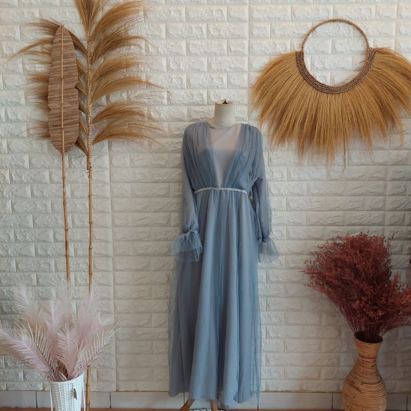 DressWanita Simple Elegan - Dress lengan panjang - Dress Muslim - Dress Pesta/Kondangan