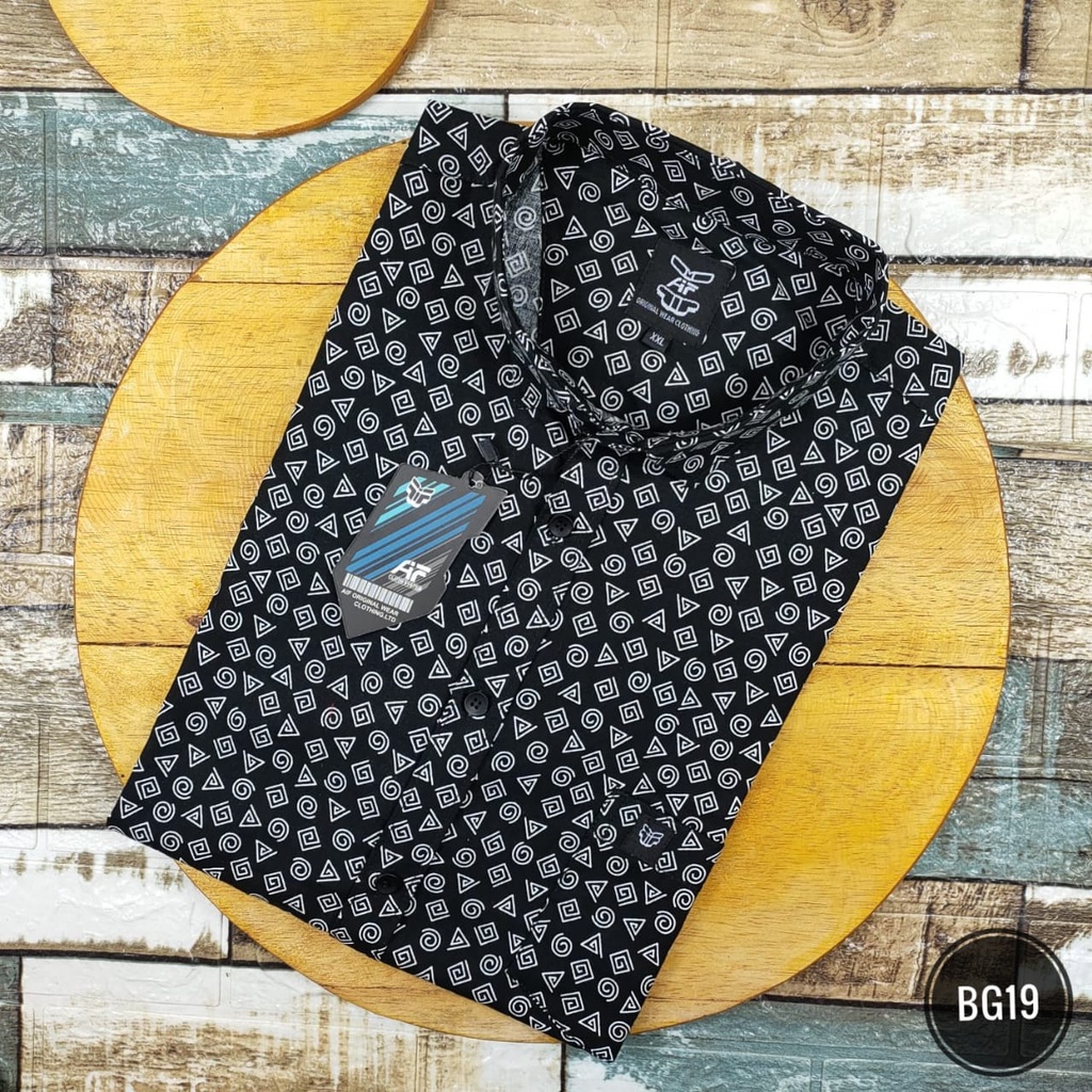 Kemeja Pria Big Size / Kemeja Pria Jumbo / Kemeja Pria Lengan Pendek Ukuran XL/XXL/XXXL (BG13)