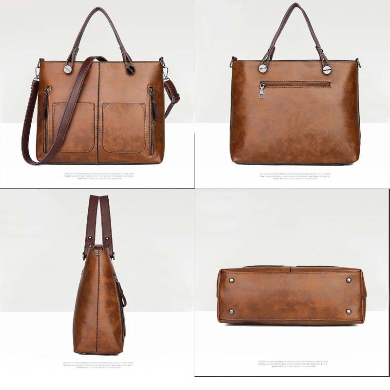 Tas Kerja kantor wanita PREMIUM,  Tas Selempang Tote Wanita Vintage Shoulder Bag, Korea Japan Style