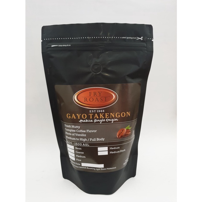 

(BISA COD) KOPI ARABIKA ACEH GAYO 500 GRAM BIJI DAN BUBUK - BIJI, MEDIUM ROAST