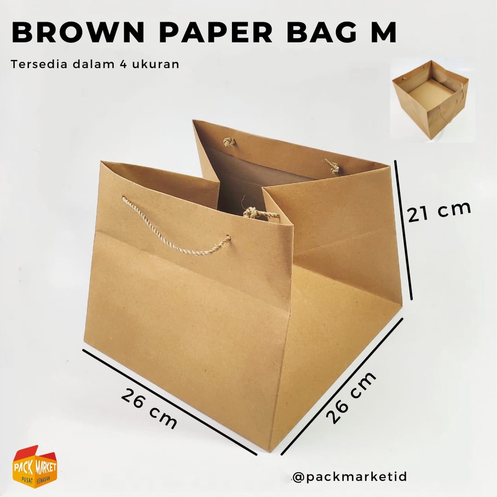 

Brown Paper Bag MEDIUM (MIN ORDER 2pc)
