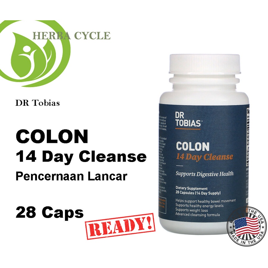 Dr Tobias Colon 14 Day Cleanse 28 Capsules Mengatasi Sembelit Ori USA Dr tobias