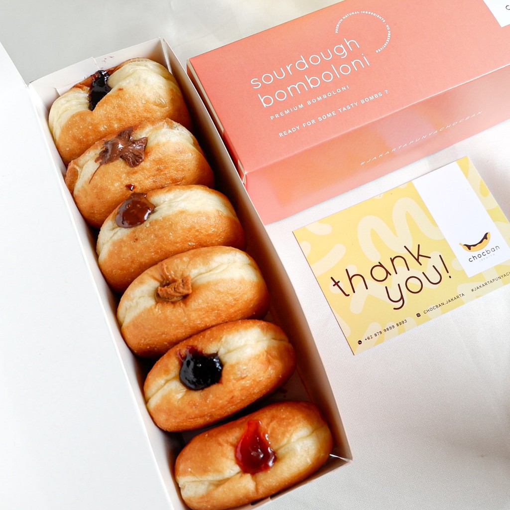 Donat Sourdough Bomboloni 1 box isi 6 Chocban Jakarta