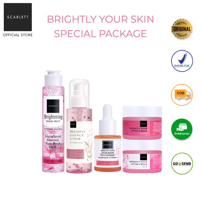Paket  Scarlett Whitening Brightly Ever After