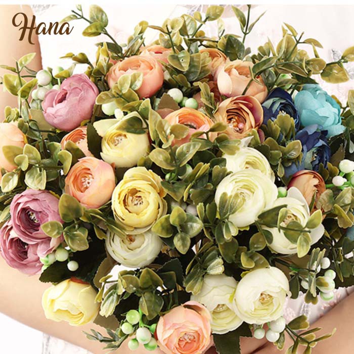 Bunga camelia artificial/ camelia palsu/bunga mawar plastik