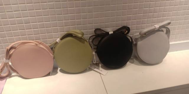 Tas miniso selempang bulat simple round bag