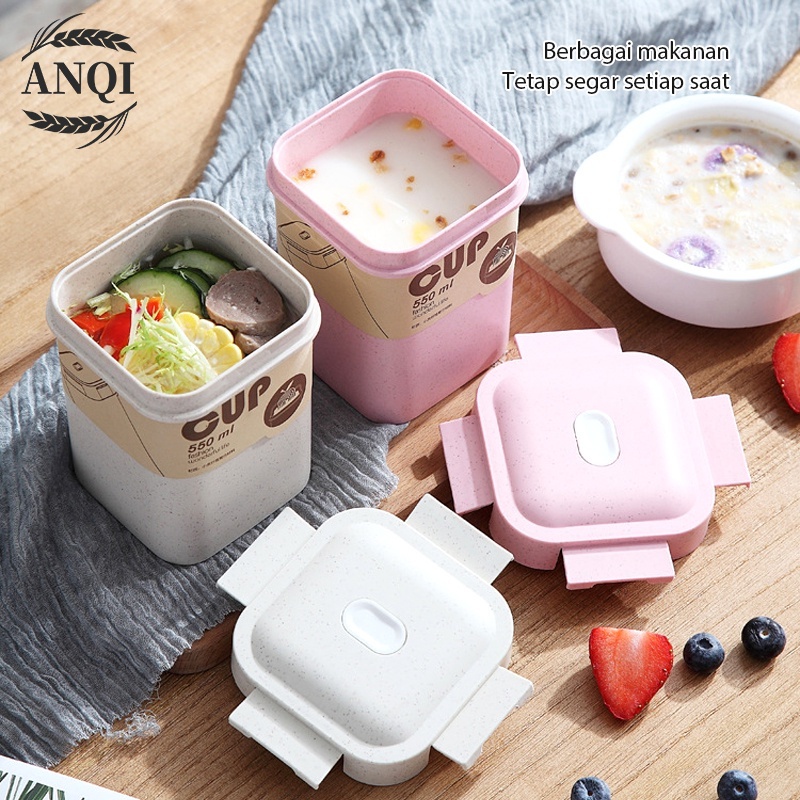 ANQI 1888 550ml Mangkok sup Cangkir sup Anti Tumpah Portable Panci Sup Pemanas VS-60