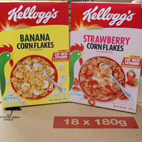 

Sereal Jagung Kellog's Banana/Strawberry Corn Flakes 180gr