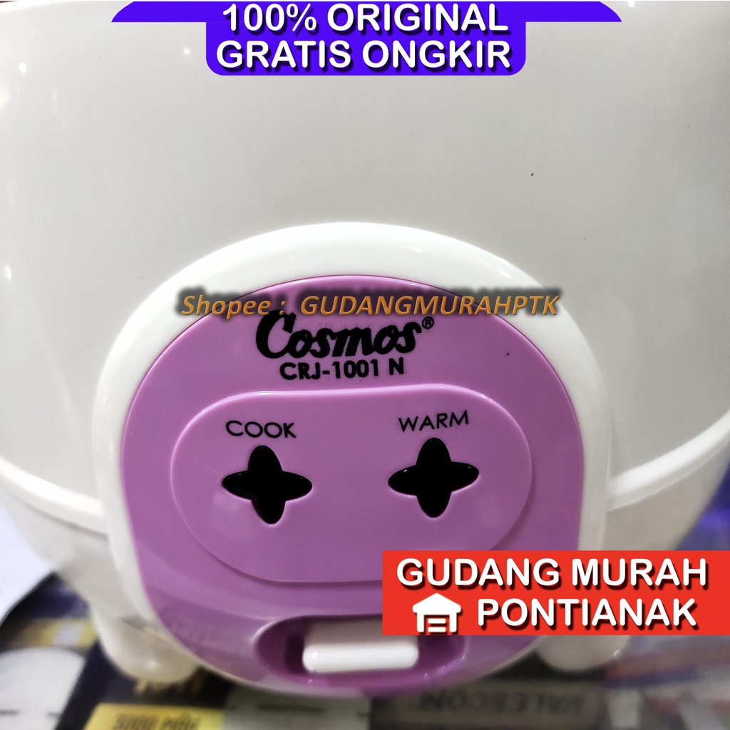 Ricecooker Cosmos 0.6 Liter Hemat Listrik 30watt CRJ - 1001N 1001 N penanak nasi magicom