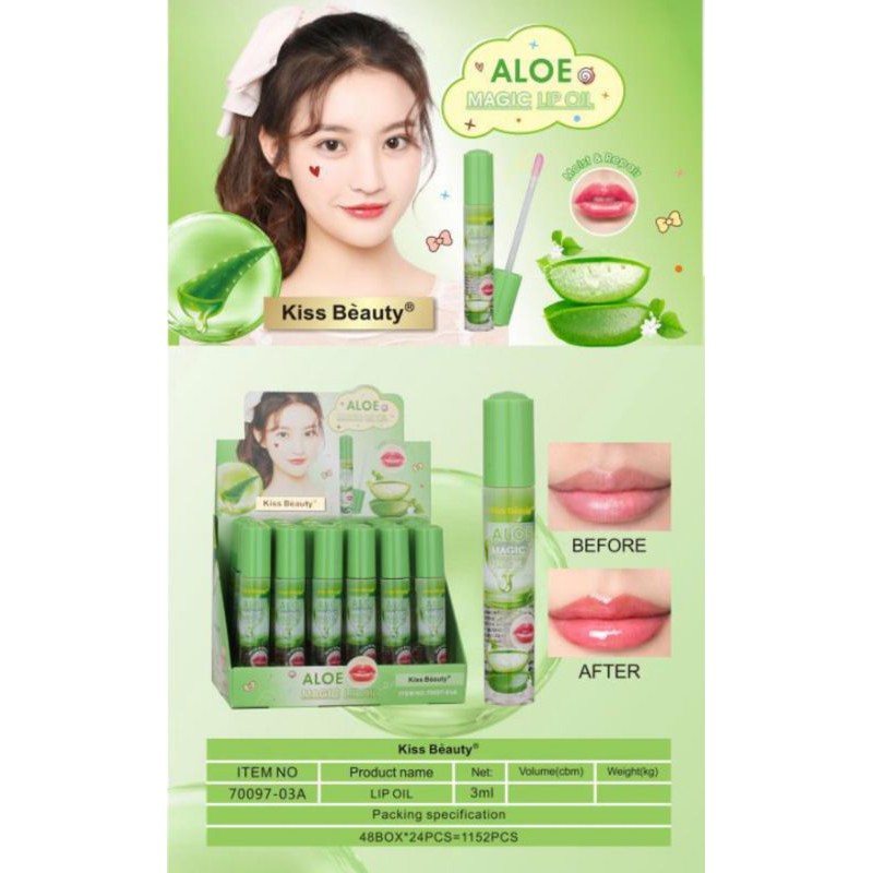 ECER LIP OIL MAGIC Kiss Beauty | Vitamin pink bibir  Moist &amp; Repair 3ML no. 70097