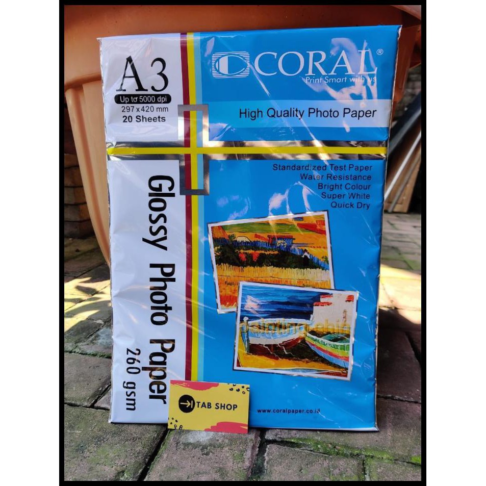 

Khoiri.Olshop | Coral Glossy Photo Paper 260 Gsm 20 Sheets A3