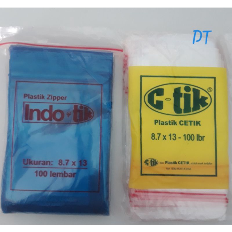 Plastik klip obat 8,7 x 13 isi 100pcs / plastik klip obat sedang isi 100pcs