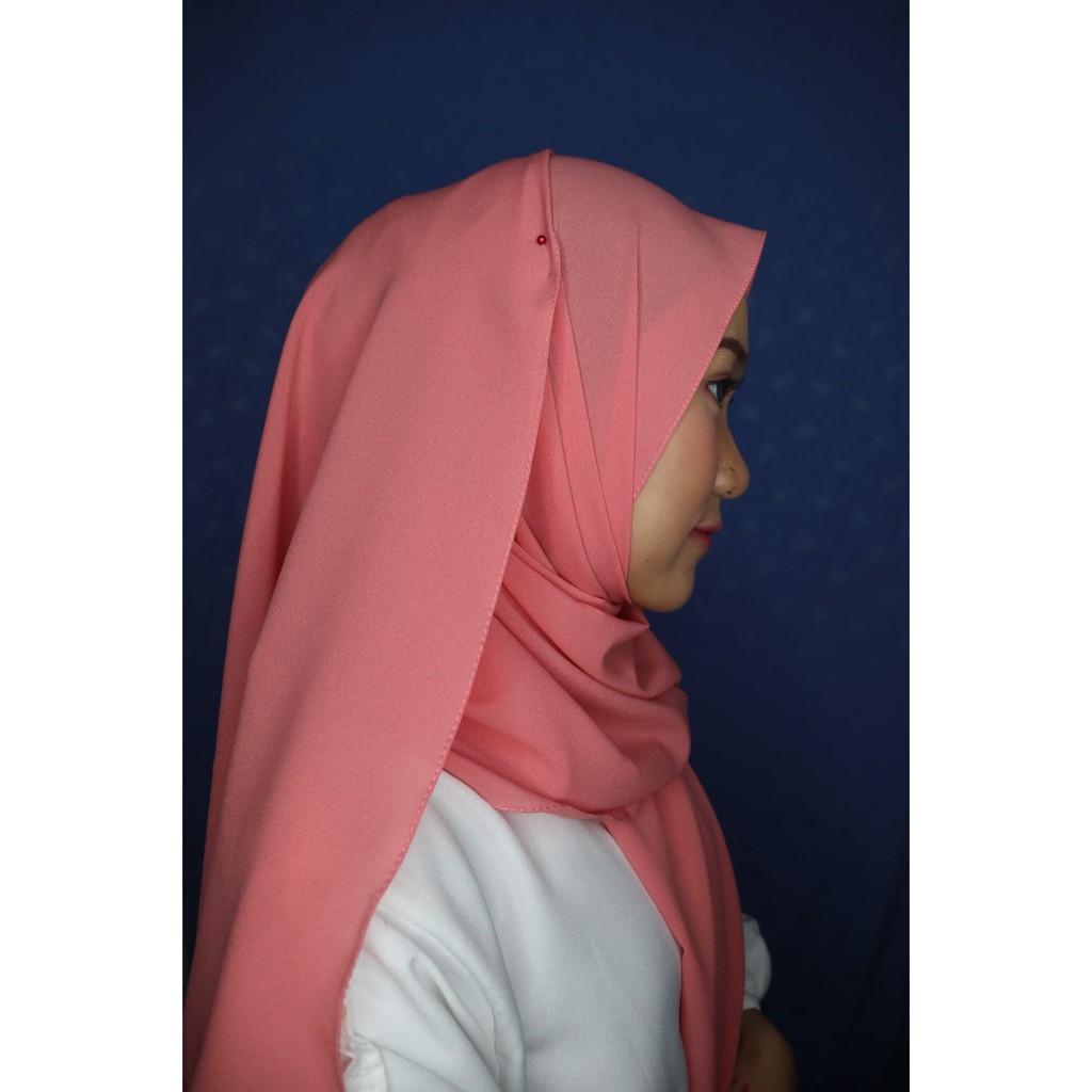 BIG SALE!! Pashmina Sabyan Diamond Italiano Premium 175x75 Grosir Hijab Cantik Kece Murah Diskon-PEACH
