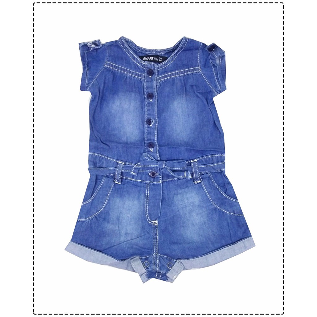 Jumpsuit Jeans Anak Perempuan Smart Baby/ Baju Bayi Perempuan