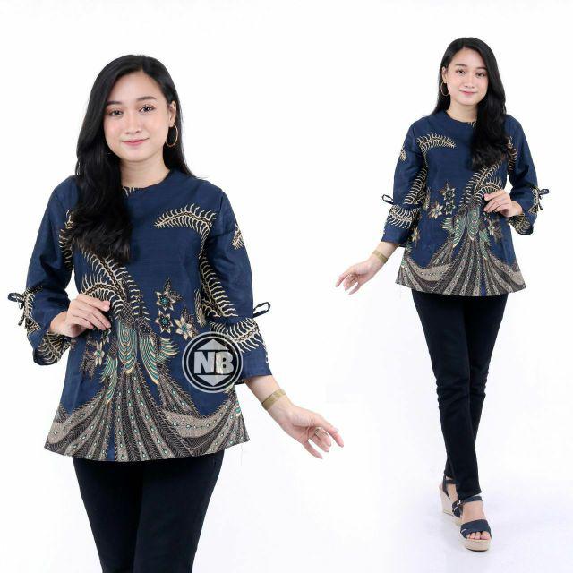 [ TERBARU ] ATASAN BATIK WANITA KERJA KANTOR ORI SHABIRAH BATIKSOLO BLOUSE BLUSEBATIK BATIKMODERN.,-Nb4