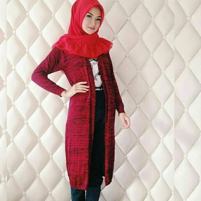 LONG CARDIGAN RAJUT TWIST Longcardy knit Wanita