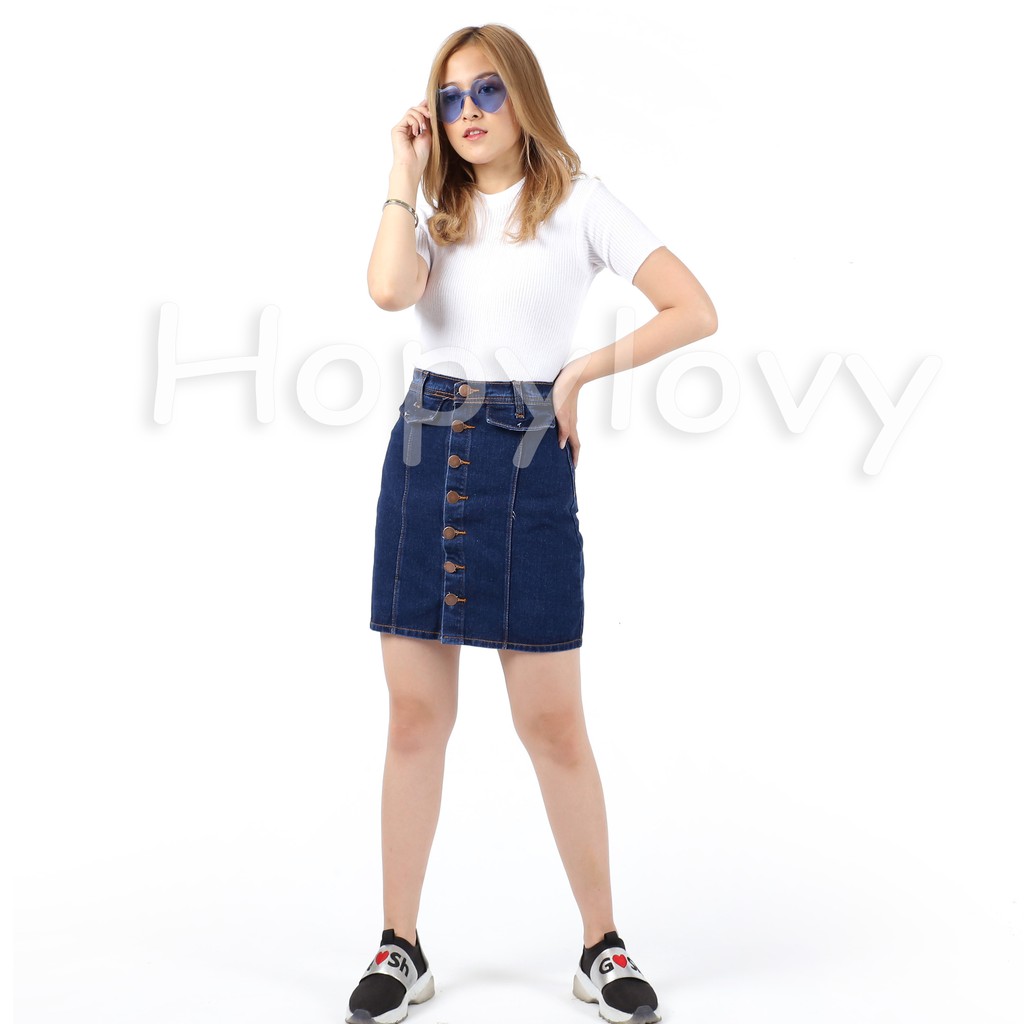 Rok Jeans Wanita | Mini Skirt | Rok Jeans Pendek Wanita Cerish Skirt