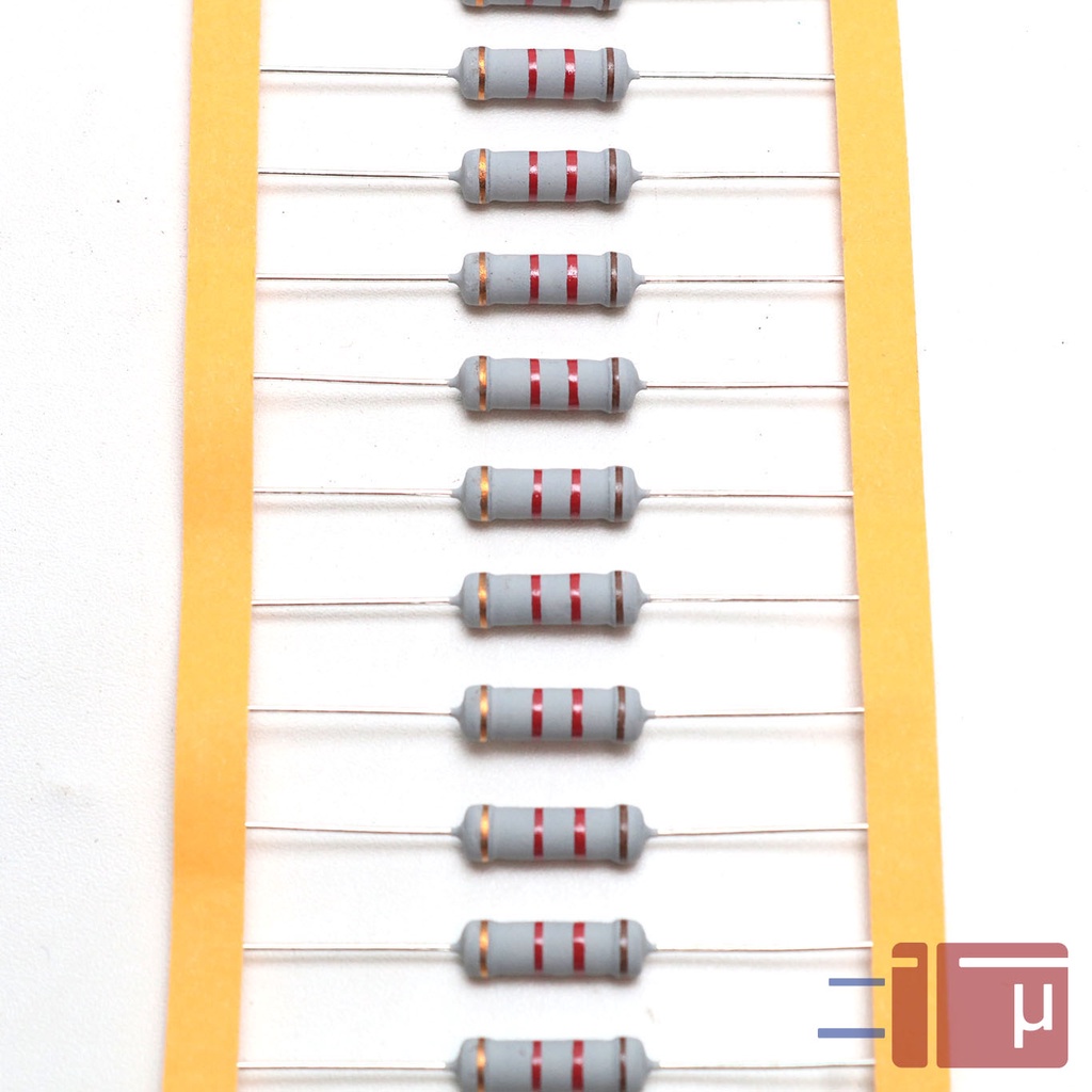 Resistor 1K2 1.2K 2W Metal Oxide 5% Taiwan Kaki Tembaga