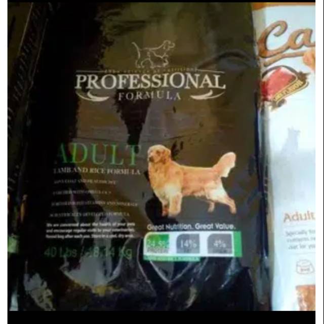 Professional lamb dog food 18.14kg khusus ekspedisi