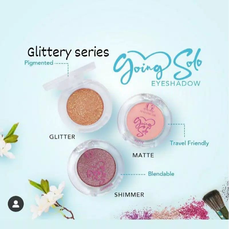 Madame Gie Going Solo Glittery Pressed Eyeshadow - MakeUp