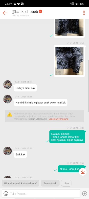 Maura Couple - Sania Ruffle Batik Couple Jumbo Ori Ndoro Jowi Dnt Garansi Termurah