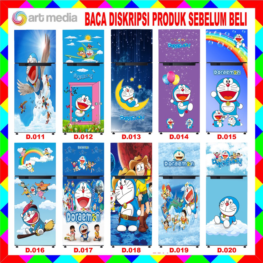 STIKER KULKAS 2 PINTU DORAEMON D.011-020