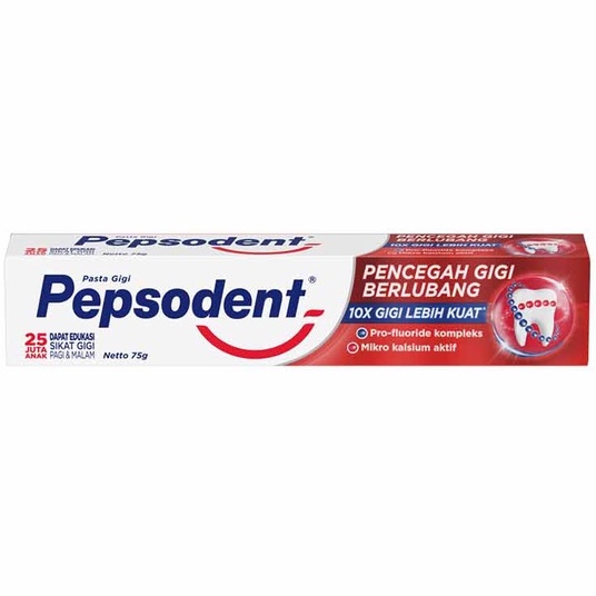 Pepsodent Pencegah Gigi Berlubang Pasta Gigi 75G