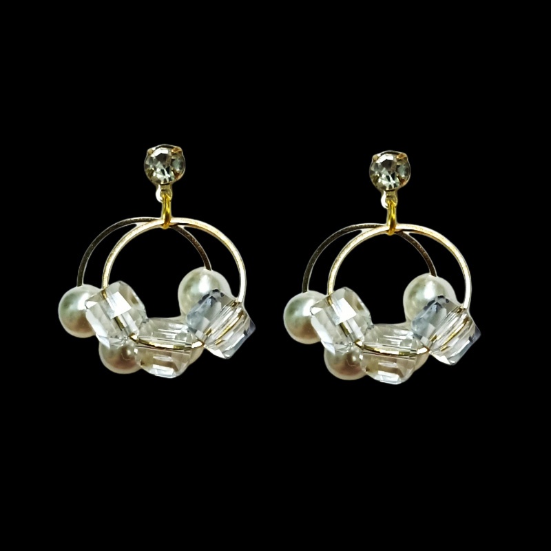 Anting Stud Wanita Korea /Anting fashion Mutiara Stud Diamond 537