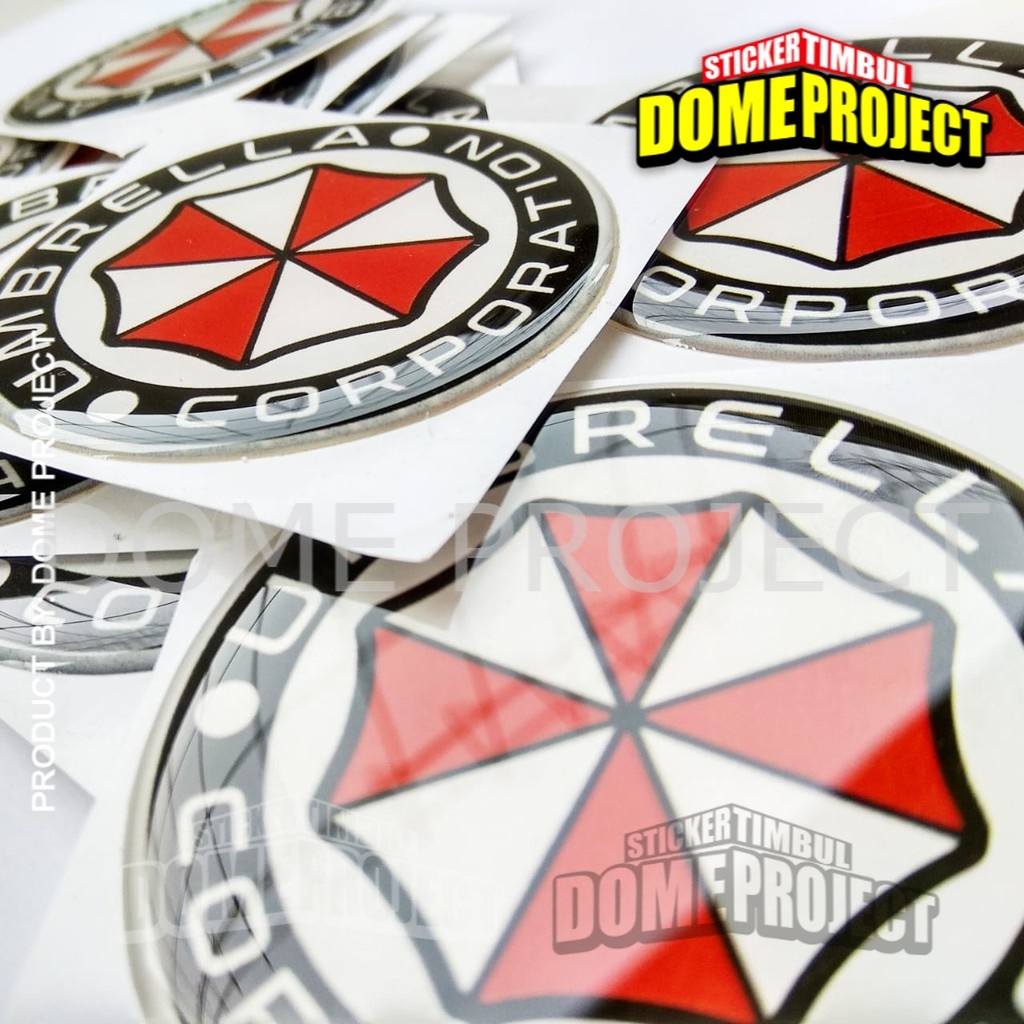 UMBRELLA CORPS RESIDENT EVIL EMBLEM STIKER RESIN LENTUR AKSESORIS SEPEDA MOTOR STIKER OUTDOOR