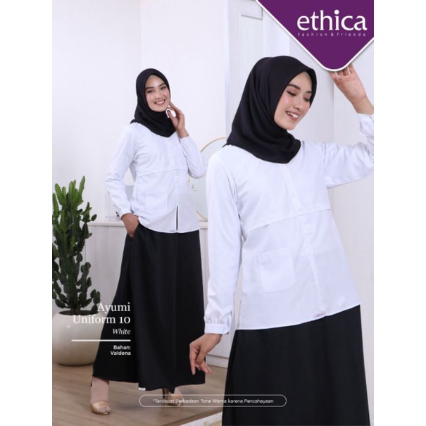 SETELAN ROK HITAM PUTIH UNIFORM 10  || PUTIH PUTIH UNIFORM 09 || By ETHicA