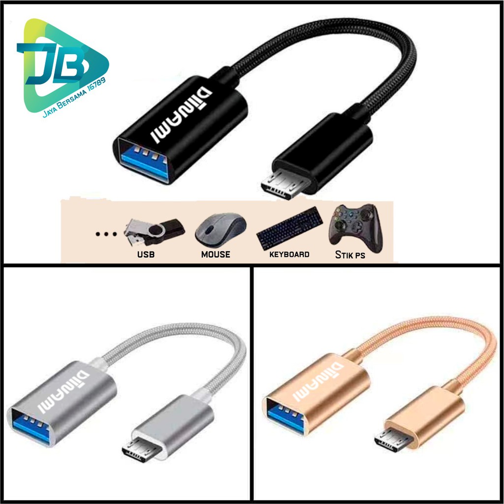 BM074 Kabel otg DIINAMI micro dan tipe c usb fast translit data anti lelet bahan metal usb 3.0 JB4746