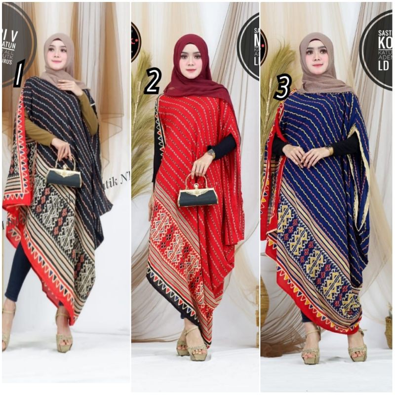 Kaftan Batik Paris Asimetris Batik Solo Modern Premium ...