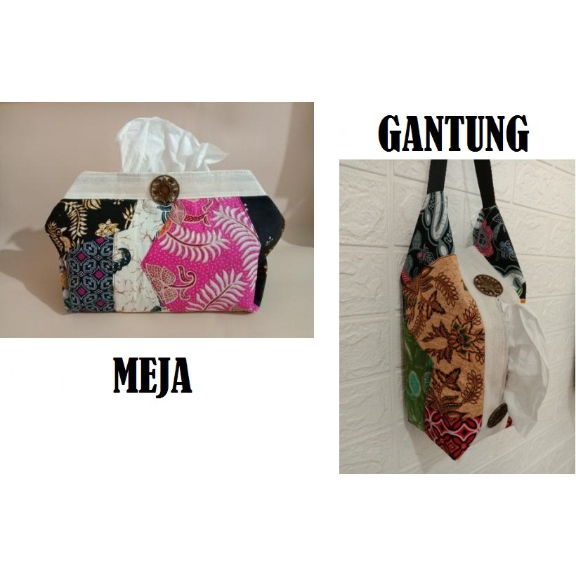 TEMPAT TISSUE BATIK VARIAN MEJA &amp; GANTUNG)