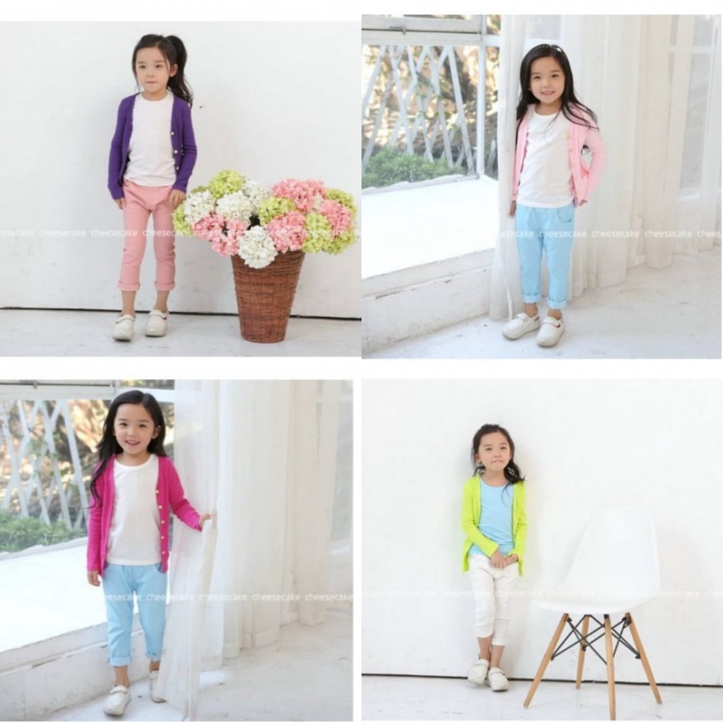 CARDIGAN ANAK RAJUT IMPORT POLOS WARNA USIA 1-5 TAHUN