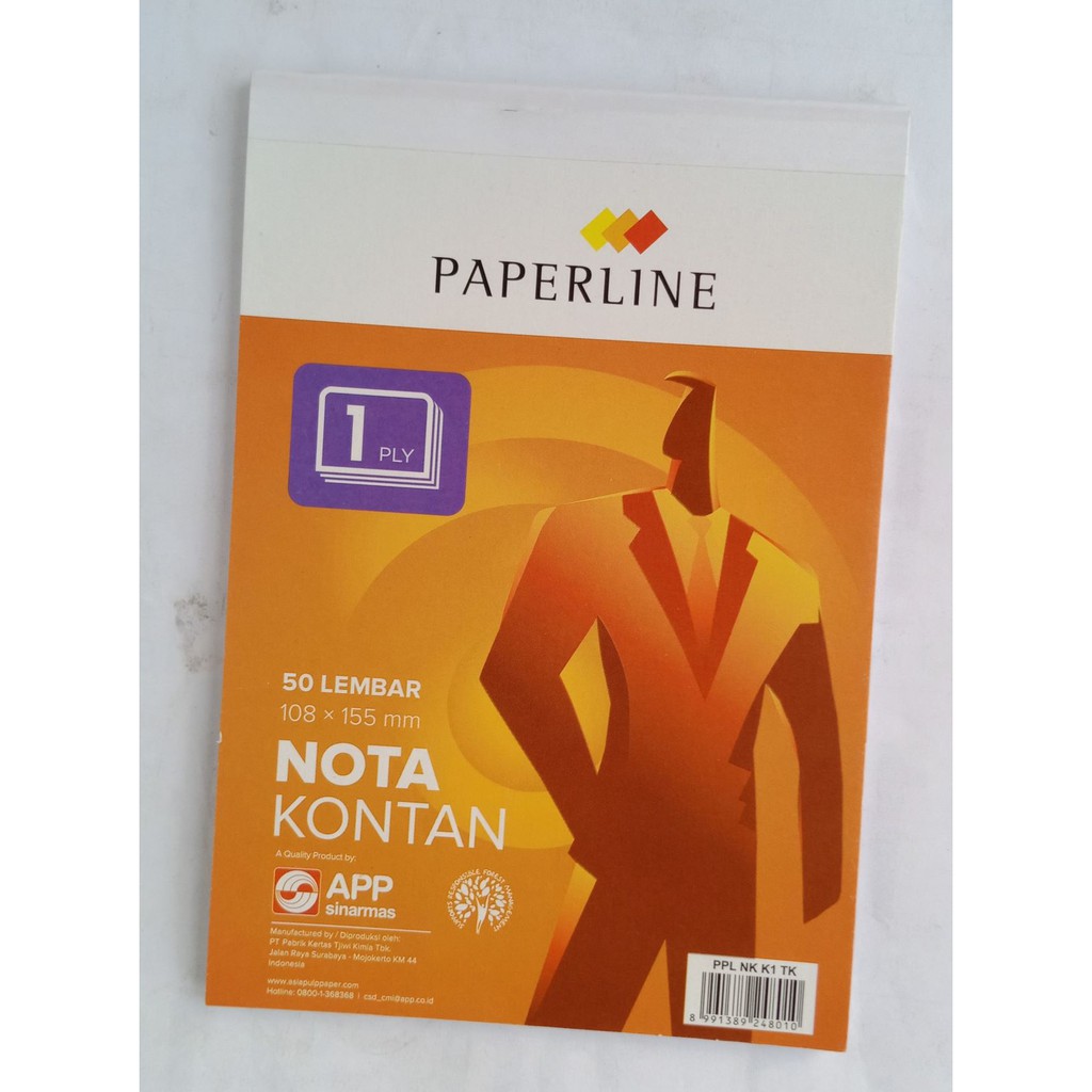 

Nota Kontan K1 PPL rangkap satu ukuran kecil A6 merk paperline