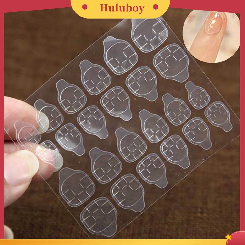 Huluboy Huluboy♡ Stiker Kuku Transparan Dua Sisi Untuk Dekorasi Nail Art
