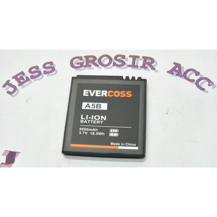 Baterai Battery EVERCOSS , EVERCROSS , CROSS A5B Double Power 5000Mah - Hitam