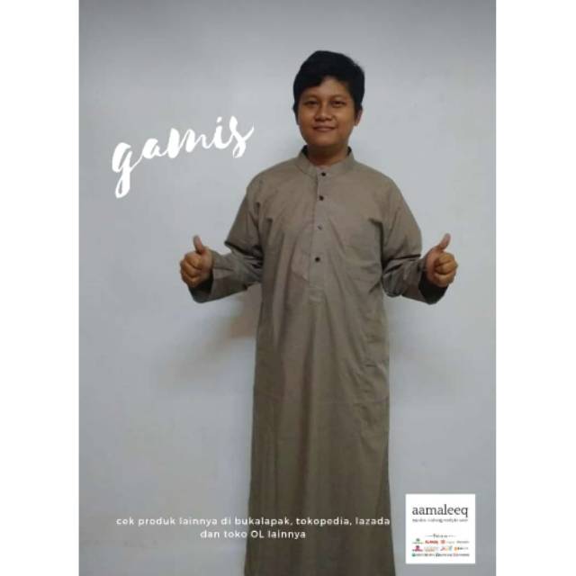 Gamis pria jubah pria jubah arab kurta pakistan baju koko lengan panjang murah Aamaleeq coksu