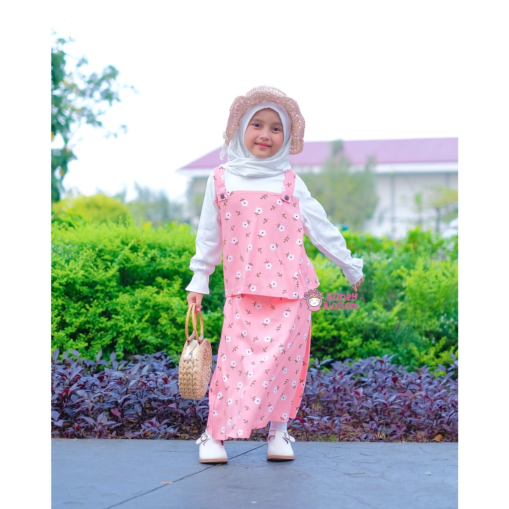 HoneyBlossom - setelan muslim anak / setelan muslim anak perempuan 3 tahun alyssa