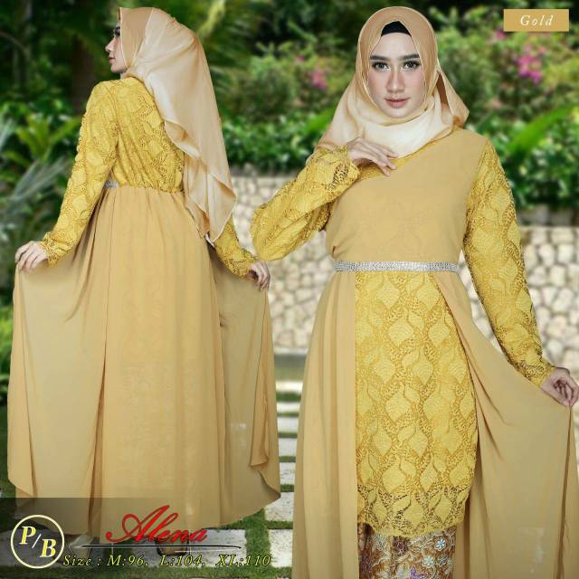 PB&gt; Set gaun kebaya ALENA - OUTFIT KEBAYA MODERN - BAJU FASHION WANITA - BAJU PESTA - KEBAYA TERBARU