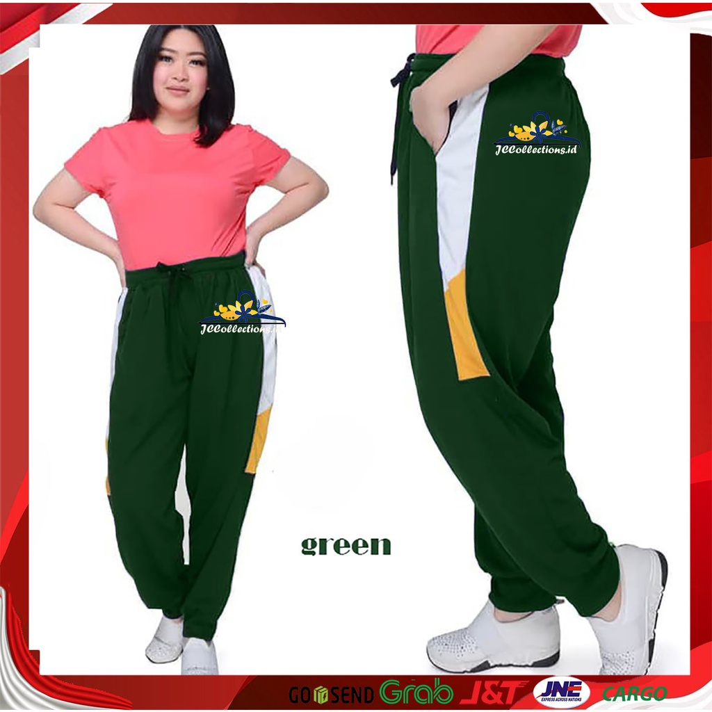 Celana Wanita Jumbo 3XL Big Size Jogger Pants / Celana Training Jumbo Wanita Sweatpants -JCCollections