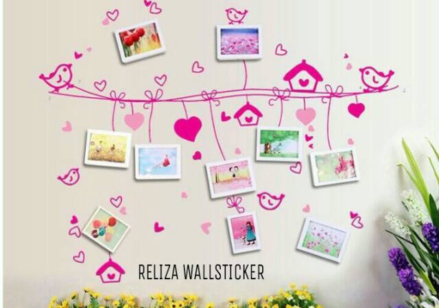 RELIZA WALL STICKER / Wallsticker FRAME PINK LOVE FOTO | STIKER DINDING AY9146